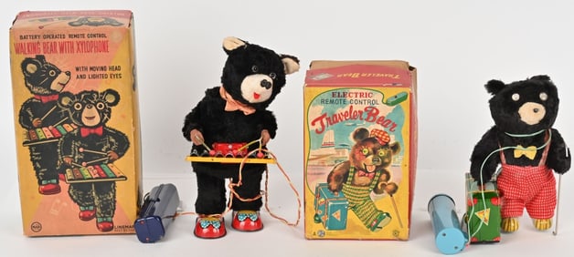 TRAVELING BEAR & WALKING BEAR WITH XYLOPHONE