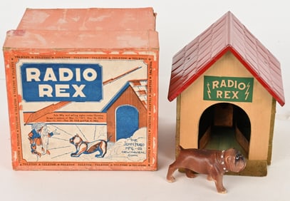 JOHN HUGO BATTERY OP RADIO REX w/ BOX