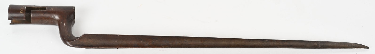 U.S. MARKED MODEL 1816 SOCKET BAYONET BY JN: This Federal accoutrement is an original angular socket bayonet made for the US Flintlock Musket, Model 1816 longarm. The term ‘angular bayonet’ refers to the type most commonly used by in