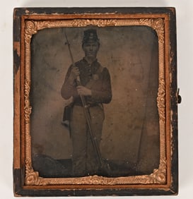 CIVIL WAR 1/4 PLATE IMAGE FEDERAL ARMED SOLDIER