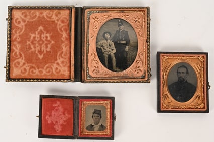 CIVIL WAR TO INDIAN WARS TINTYPE IMAGE LOT