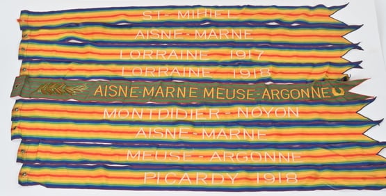 WW1 US ARMY & MARINE CORPS BATTLE STREAMERS WWI