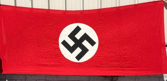 WWII NAZI GERMAN FLAG LOT NSDAP SIGNED BY VETS WW2