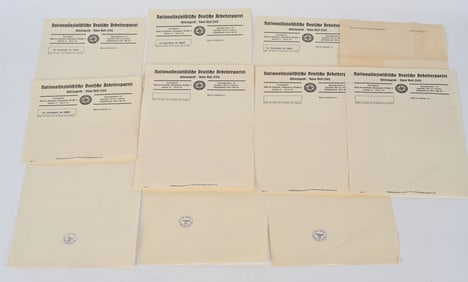 WWII NAZI GERMAN STATIONERY MARTIN BORMANN NSDAP