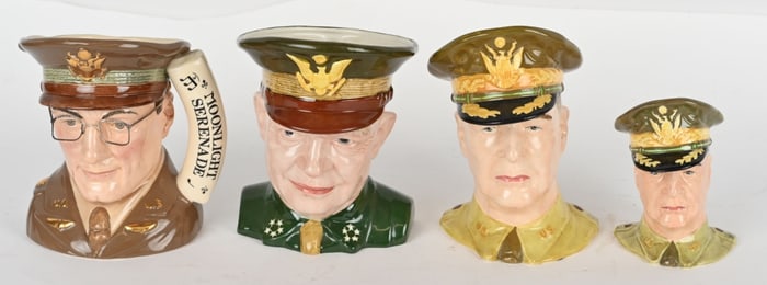 TOBY MUGS OR JUGS LOT GLENN MILLER IKE MACARTHUR