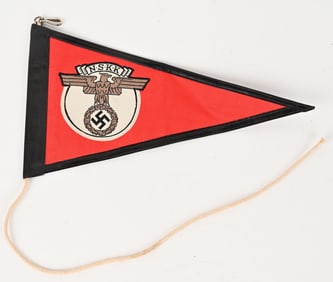 WWII NAZI GERMAN NSKK CAR PENNANT WW2