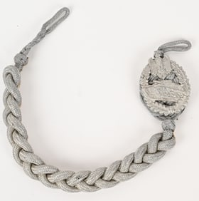 WWWII NAZI GRADE ONE PANZER MARKSMEN'S LANYARD WW2