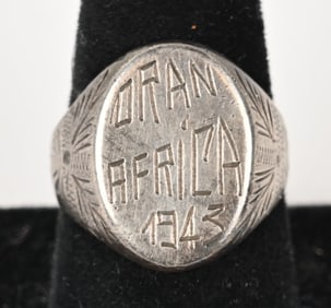 WWII NAZI GERMAN DAK AFRIKA KORPS RING 1943 WW2