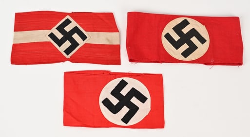 WWII NAZI GERMAN ARMBAND LOT NSDAP & HJ WW2