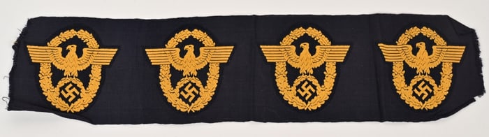 WWII NAZI WASSERSCHUTZPOLIZEI NCO'S SLEEVE EAGLE