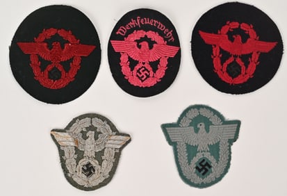 WWII NAZI GERMAN POLICE SLEEVE SHIELD LOT WW2