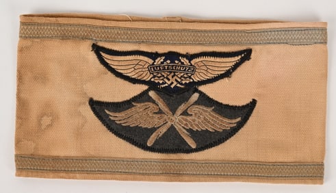NAZI GERMAN LUFTSCHUTZ FLIGHT PERSONNEL ARMBAND