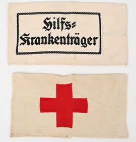 WWII NAZI GERMAN DRK RED CROSS ARMBAND LOT WW2