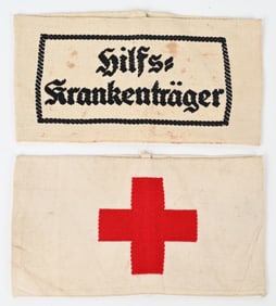 WWII NAZI GERMAN DRK RED CROSS ARMBAND LOT WW2