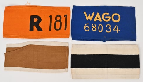 WWII NAZI GERMAN ARMBAND LOT LUFTSCHUTZ RAD WW2