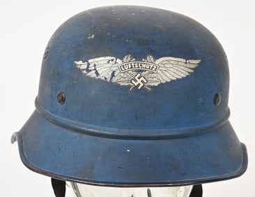WWII NAZI LUFTSCHUTZ BEADED M38 GLADIATOR HELMET