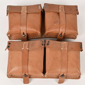 WWII NAZI GERMAN G43 LEATHER AMMO POUCH SET WW2