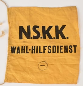 WWII NAZI GERMAN NSKK SPECIAL ELECTIONS BANNER WW2