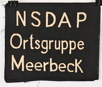 WWII NAZI GERMAN NSDAP FLAG CORNER ORTS LEVEL WW2