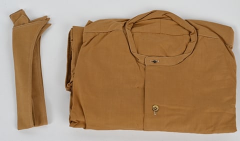 WWII NAZI GERMAN HJ DJ SERVICE SHIRT WITH RZM TAG