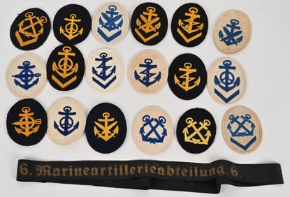WWII NAZI GERMAN KRIEGSMARINE RATE BADGE CAP TALLY
