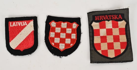 WWII NAZI GERMAN WAFFEN SS VOLUNTEER SHIELD LOT