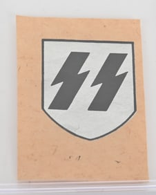 WWII NAZI GERMAN WAFFEN SS POCHER DECAL FOR HELMET