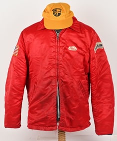 WWII 17th AIRBORNE CAP & FIREMAN'S CHAPLAIN JACKET