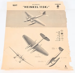 WWII US GERMAN UK JAPANESE RECOGNITION POSTERS