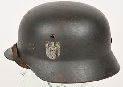 WWII NAZI GERMAN HEER M35 SINGLE DECAL HELMET
