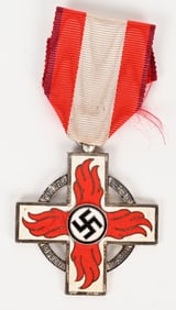 WWII GERMAN NAZI 2ND CLASS FIRE BRIGADE MEDAL WW2