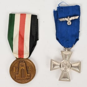 WWII NAZI GERMAN LONG SERVICE MEDAL ITALIAN WW2