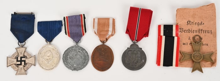 WWII NAZI GERMAN MEDAL LOT RAD LUFTSCHUTZ KVK WW2