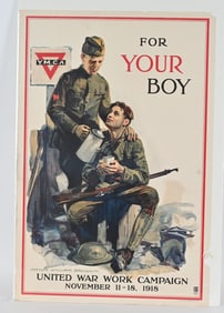 WW1 US PROPAGANDA POSTER LOT YMCA WWI