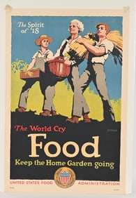 WW1 US PROPAGANDA POSTER LOT FOOD ADMINISTRATION