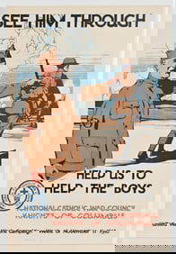 WWI PROPAGANDA POSTER LOT SAVING LOANS WW1