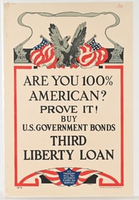 WWI PROPAGANDA POSTER LOT LIBERTY LOAN & MORE