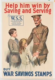 WWI PROPAGANDA BOND & WAR STAMP POSTERS LOT