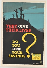 WWI PROPAGANDA BOND & WAR STAMP POSTERS LOT