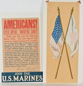 WWI US PROPAGANDA POSTERS LOT