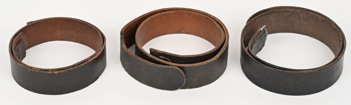 WWII NAZI GERMAN HEER LUFTWAFFE LEATHER BELT LOT