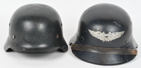WWII NAZI GERMAN HELMET LOT HEER LUFTSCHUTZ WW2