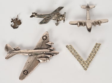 WWII US SWEETHEART LOT OF JEWELRY WW2