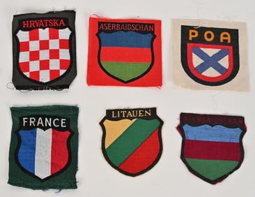 WWII NAZI GERMAN VOLUNTEER SHIELDS LOT WW2