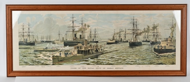 TYPES OF THE ROYAL NAVY OF GREAT BRITAIN PRINT