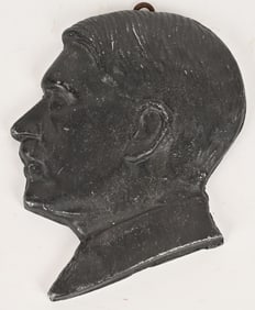 WWII NAZI GERMAN ADOLF HITLER HEROIC BUST PLAQUE