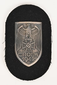 WWII NAZI GERMAN CHOLM CAMPAIGN SHIELD WW2