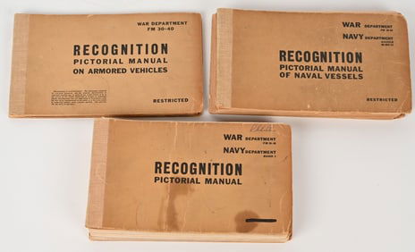 WWII US ARMY & NAVY RECOGNITION BOOK LOT WW2