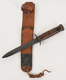 WWII U.S. M3 CASE FIGHTING KNIFE IN M6 SCABBARD