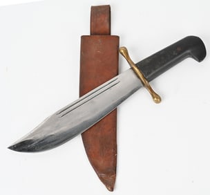 WWII US V-44 FIGHTING KNIFE W SCABBARD WW2